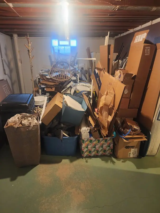 Roll-off dumpster container at job site for 20 Yard Dumpster Rental in Greenwood Village